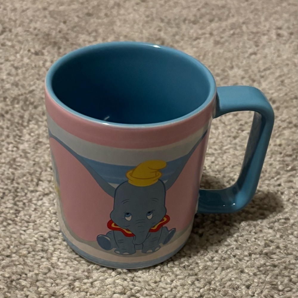 Disney Blue and White Mug Size Small 8 OZ, Dumbo